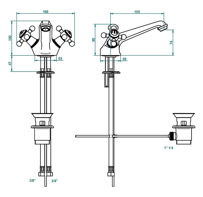 Смеситель для раковины THG Charleston - фото-2 | interior market