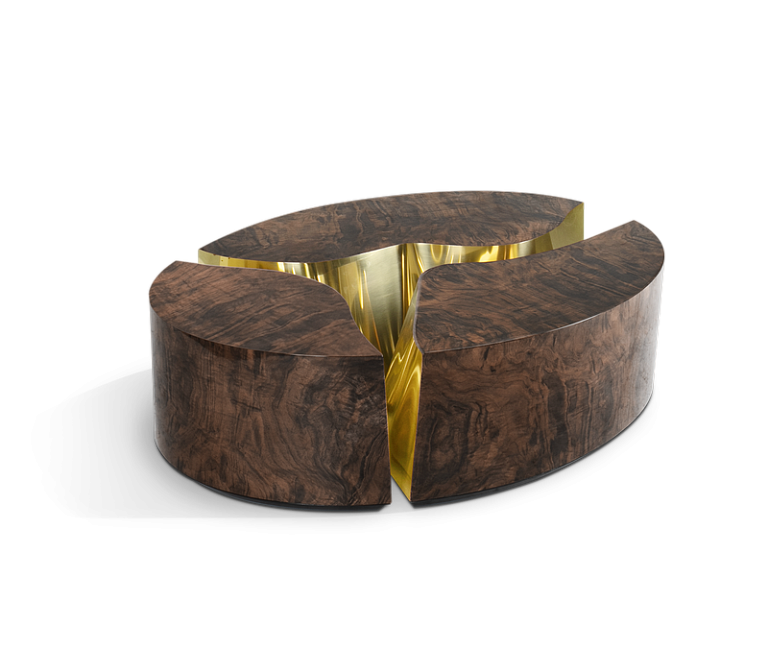 Журнальный столик Boca do Lobo Lapiaz Oval Walnut Center Table - фото-4 | interior market