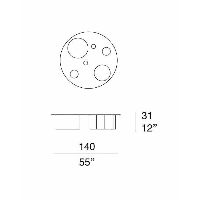 Журнальный столик Paola lenti Cerchi - фото-3 | interior market