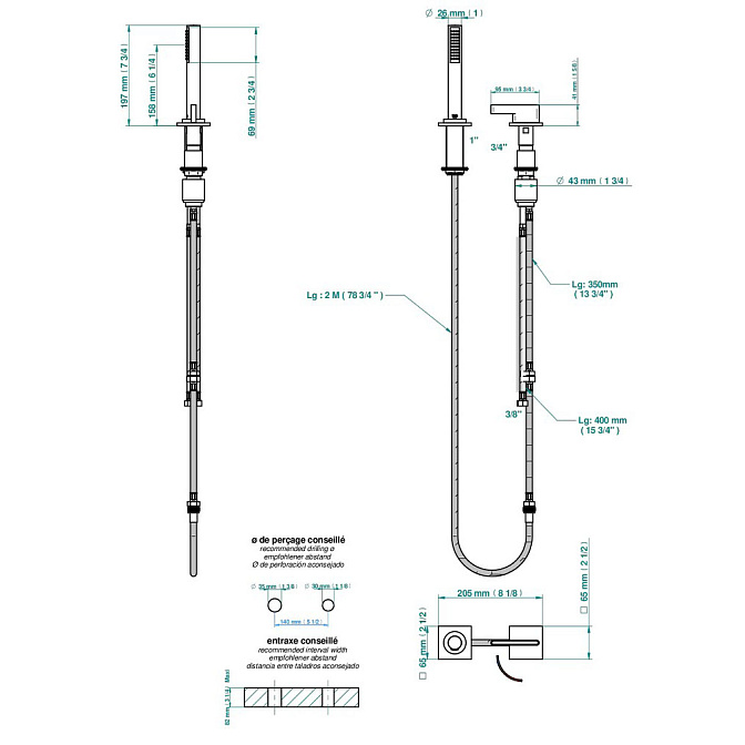 Смеситель для душа THG Icon-x-titanium - фото-2 | interior market