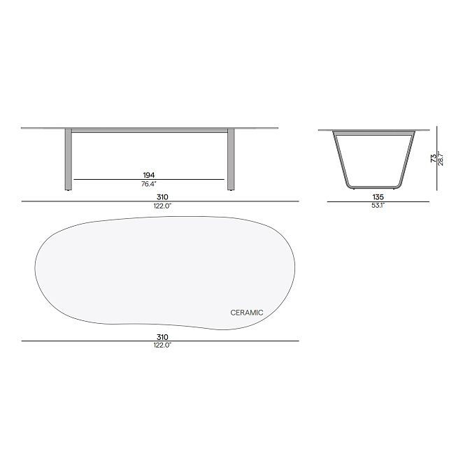 Обеденный стол для улицы Manutti Air - фото-2 | interior market
