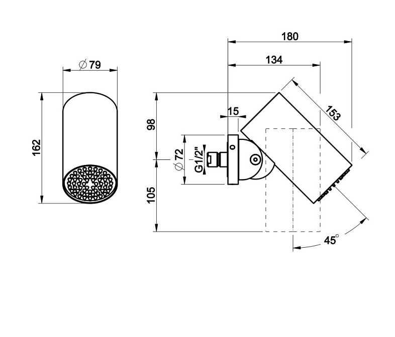 Верхний душ Gessi FLESSA - фото-3 | interior market