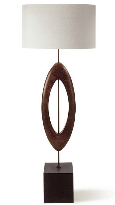 Настольная лампа Porta Romana SCULPTED MANHATTAN LAMP COPPER - фото-1 | interior market