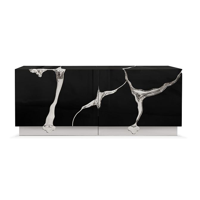 Комод Boca do Lobo Lapiaz Black Silver - фото-1 | interior market