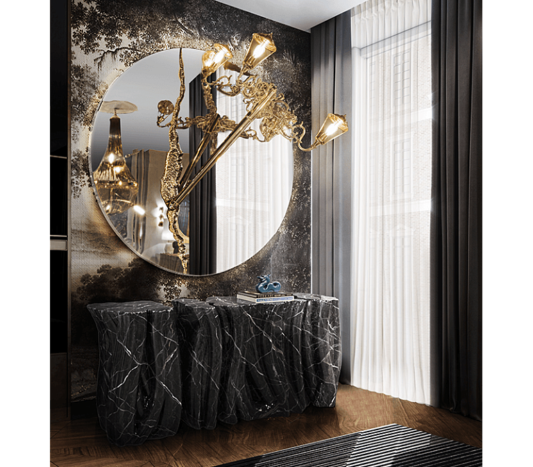 Зеркало интерьерное Boca do Lobo Lumiere Round Mirror - фото-7 | interior market