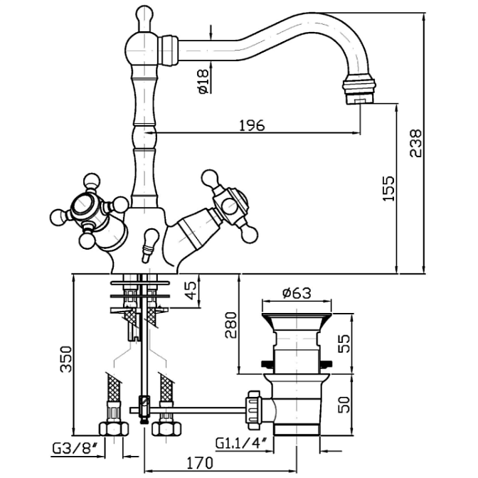 Смеситель для раковины Zucchetti AGORA - фото-2 | interior market