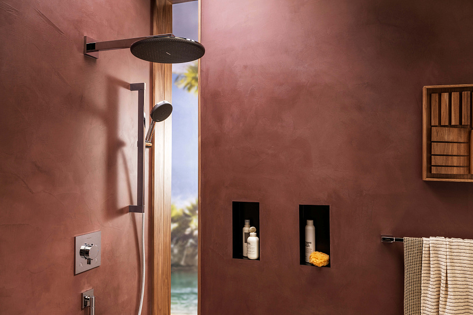 Верхний душ с настенным держателем HANSGROHE ALIVE S+PULSIFY - фото-4 | interior market