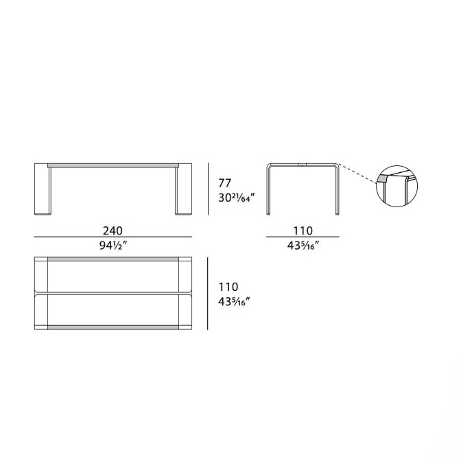 Стол обеденный Turri Madison - фото-7 | interior market