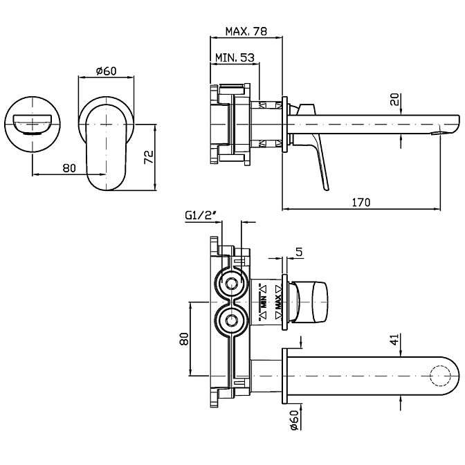 Смеситель для раковины Zucchetti  - фото-2 | interior market
