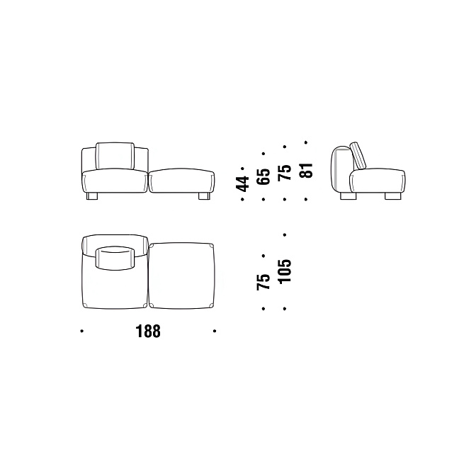 Модульный диван Moroso Cuadra-Soft - фото-5 | interior market