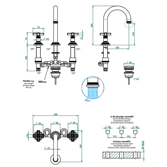 Смеситель для раковины THG  - фото-2 | interior market