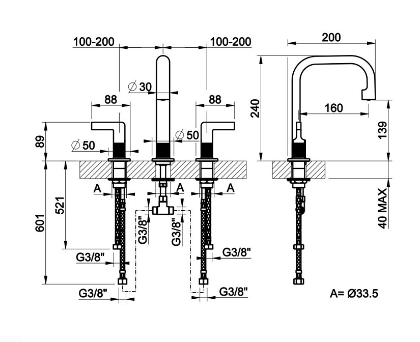 Смеситель для раковины Gessi INCISO - фото-2 | interior market