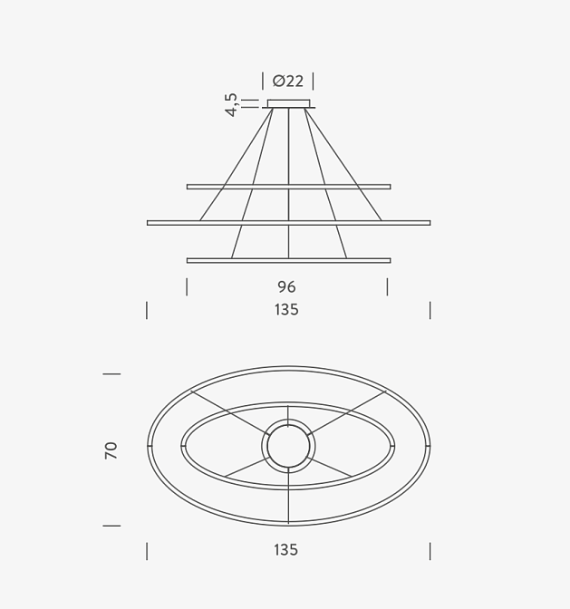 Потолочный светильник  Nemo ELLISSE TRIPLE - фото-3 | interior market