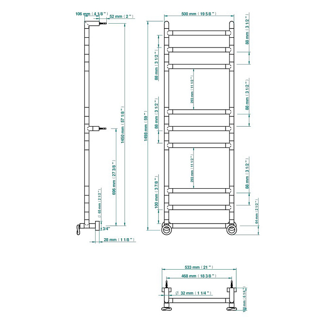 Полотенцесушитель THG Collection "O" - фото-2 | interior market