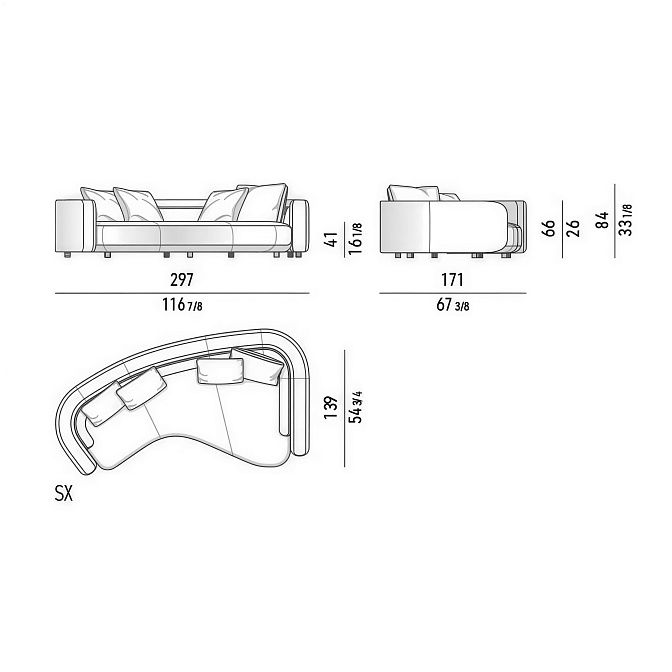 Диван Minotti Bézier SX - фото-6 | interior market