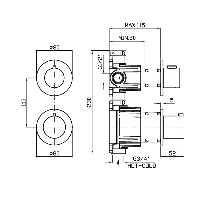 Смеситель для душа Zucchetti PAN S - фото-2 | interior market