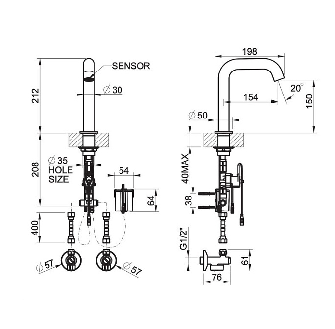 Смеситель для раковины Gessi GESSI316 FLESSA - фото-2 | interior market