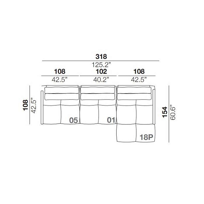 Модульный диван Cierre Tab F - фото-2 | interior market