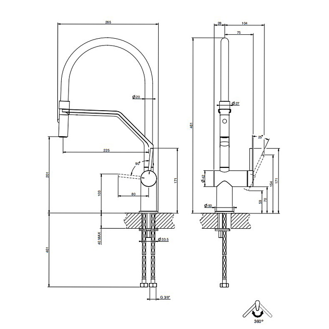 Смеситель для кухни Gessi INEDITO - фото-2 | interior market
