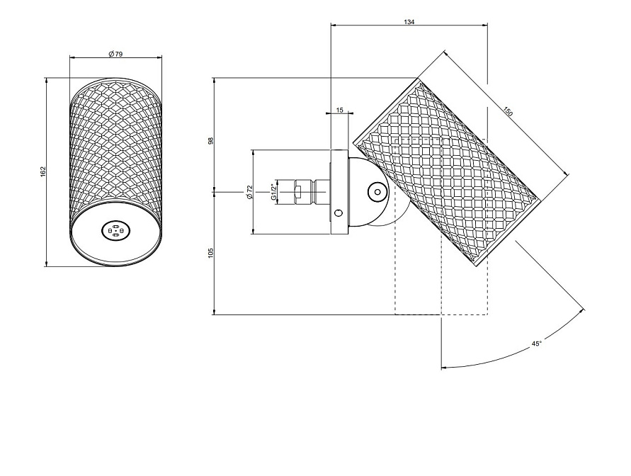 Верхний душ Gessi SPOTWATER INTRECCIO - фото-2 | interior market