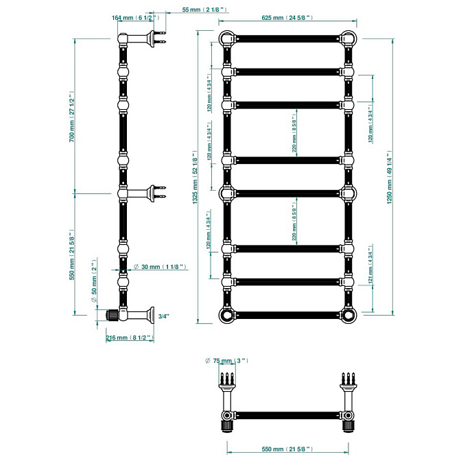 Полотенцесушитель THG Jaipur - фото-2 | interior market