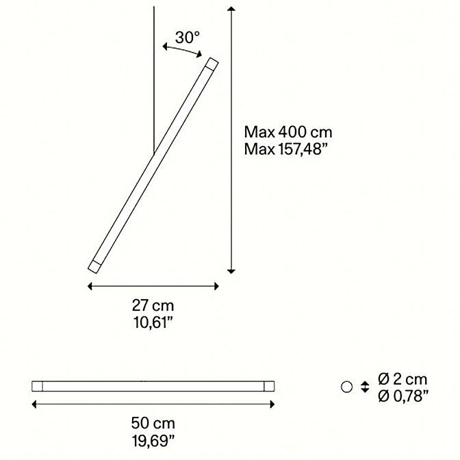 Потолочный светильник  Lodes (Studio Italia Design) A–Tube Nano Duo - фото-3 | interior market