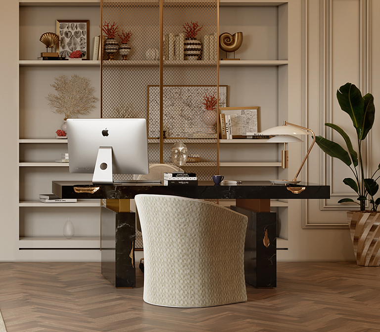 Стол Boca do Lobo Empire Nero Marquina Desk - фото-3 | interior market