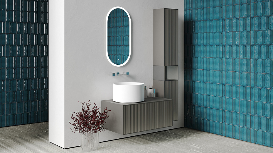 Зеркало для ванной SALINI ARMONIA овальное c двойной LED подсветкой - фото-5 | interior market