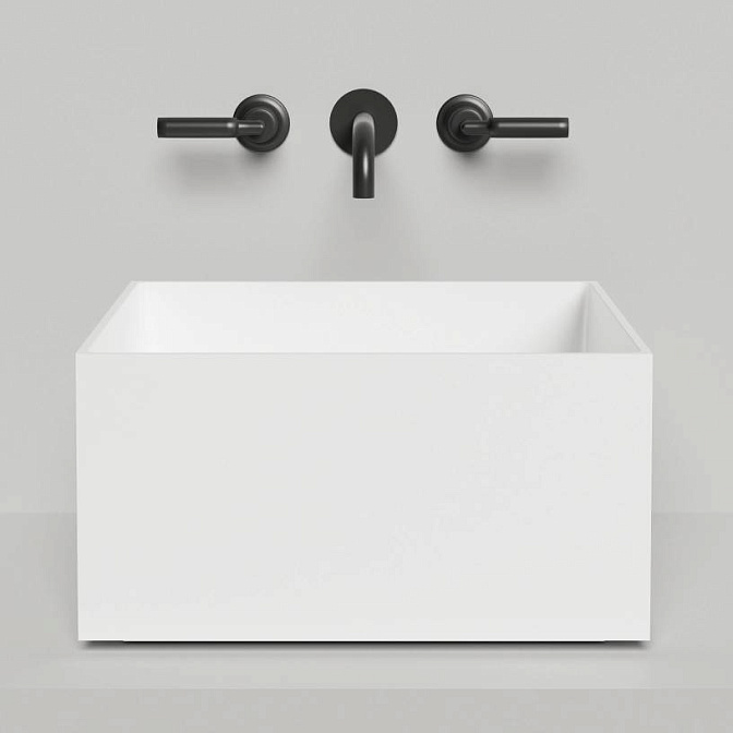 Раковина накладная матовая SALINI ARMONIA SQUARE 02 - фото-1 | interior market