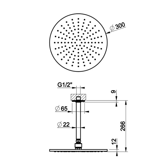 Верхний душ Gessi INCISO - фото-2 | interior market