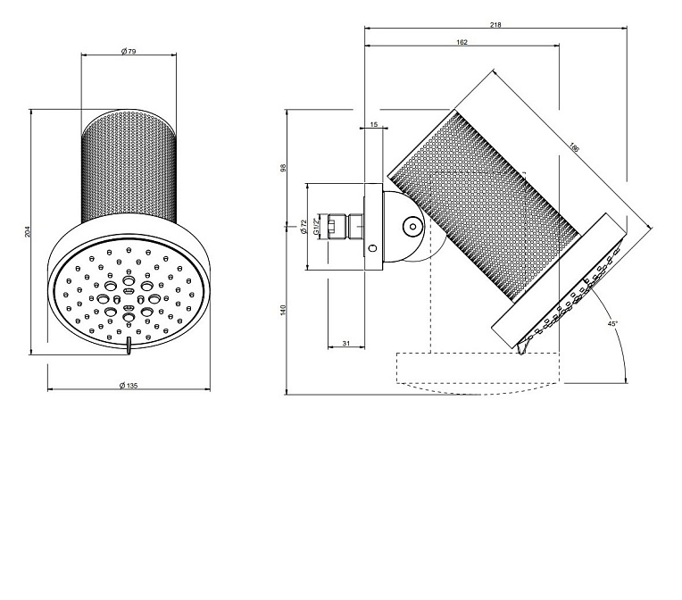 Верхний душ Gessi SPOTWATER CESELLO - фото-2 | interior market