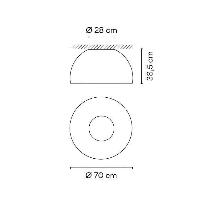 Потолочный светильник  Vibia Duo petra - фото-3 | interior market