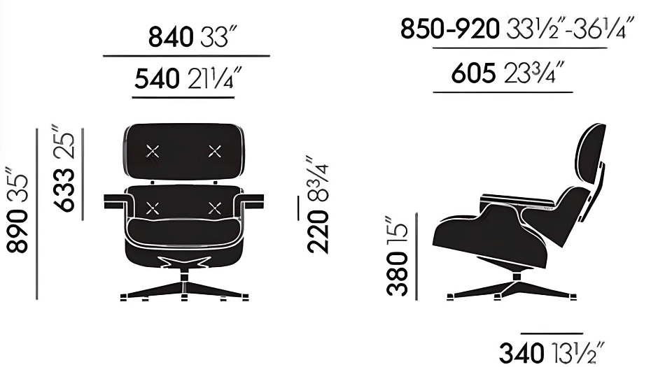 Кресло Vitra Lounge Chair New Dimensions - фото-5 | interior market