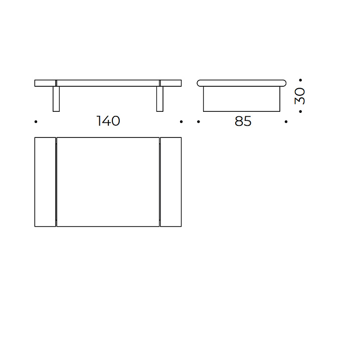 Журнальный столик Inedito/Asnaghi LINE - фото-2 | interior market