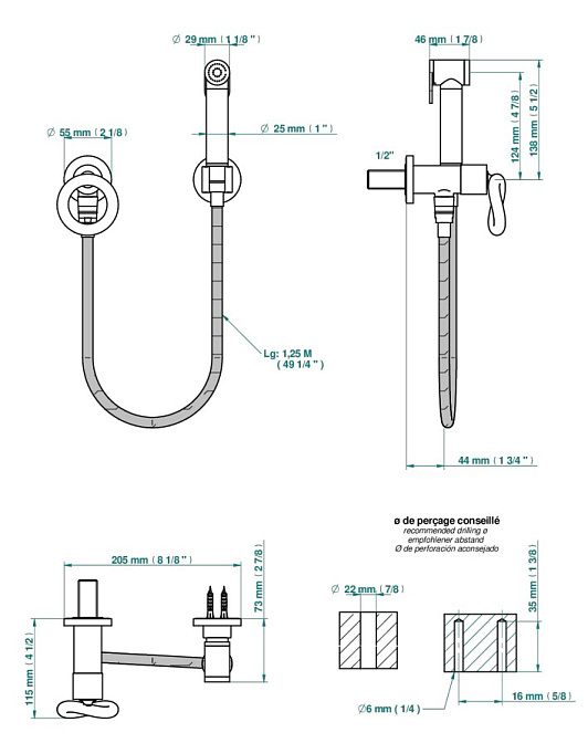Смеситель для биде THG Collection "O" - фото-2 | interior market