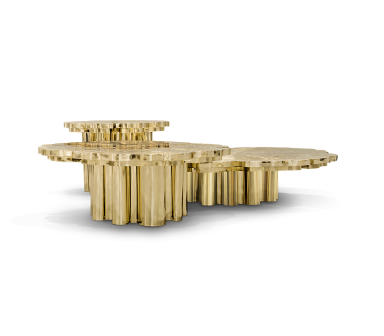 Журнальный столик Boca do Lobo Fortuna Gold Center Table - фото-3 | interior market