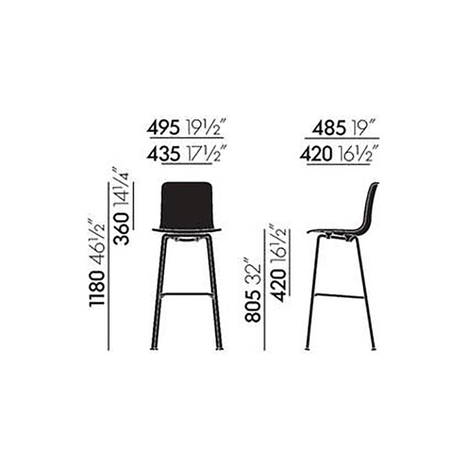 Барный стул Vitra Hal Re - фото-4 | interior market
