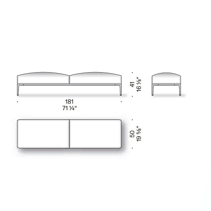 Банкетка De Padova HORIZONTAL BENCH - фото-3 | interior market