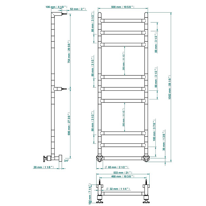 Полотенцесушитель THG Bondi - фото-2 | interior market