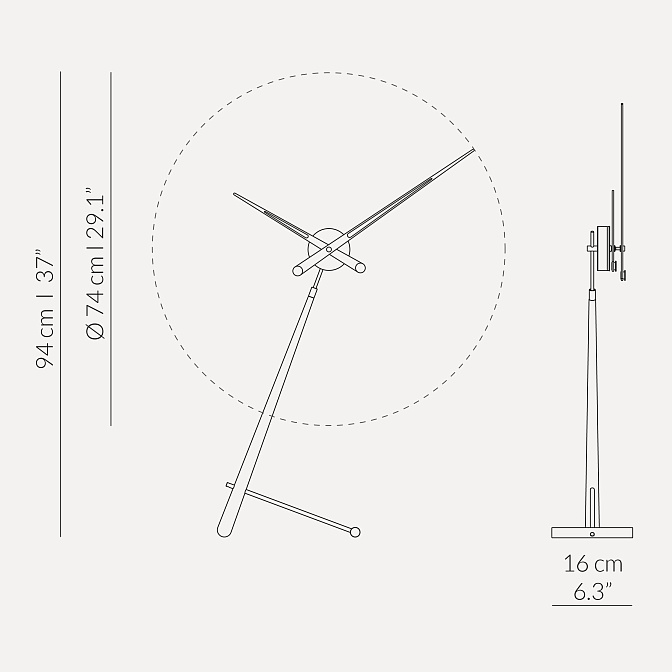 Часы настольные Puntero NOMON - фото-4 | interior market
