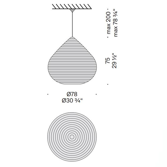 Потолочный светильник  De Padova Drop Paper Lamp - фото-3 | interior market