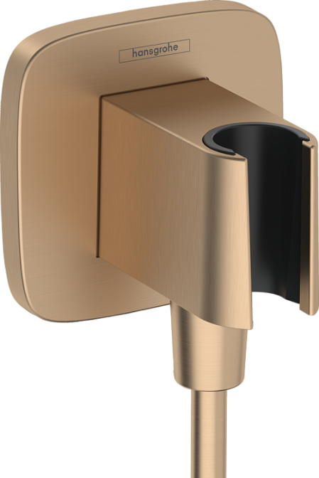 Шланговое подсоединение, Hansgrohe, FixFit Q, цвет-шлифованная бронза - фото-1 | interior market
