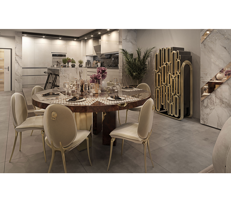 Шкаф Boca do Lobo Oblong Gold Cabinet - фото-7 | interior market