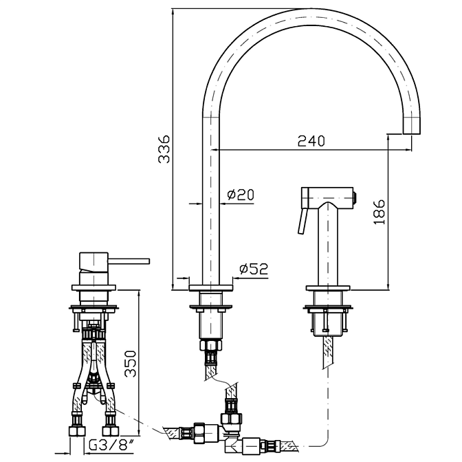 Смеситель для раковины Zucchetti  - фото-2 | interior market