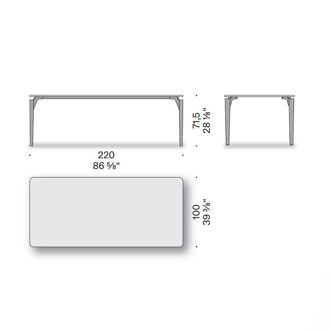 Обеденный стол для улицы De Padova Tavolo ’95 - фото-6 | interior market