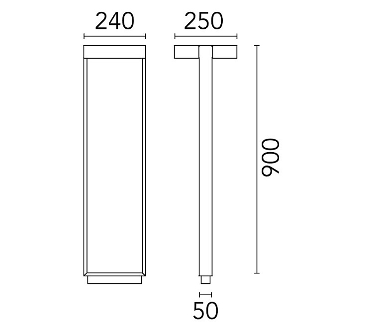 Технический свет Flos Mile Bollard 2 900 Double - фото-3 | interior market