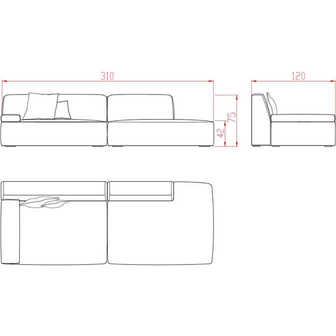 Модульный диван JNL Cocoon - фото-3 | interior market