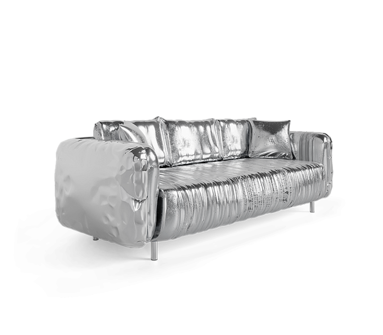 Диван Boca do Lobo Imperfectio Silver Sofa - фото-3 | interior market