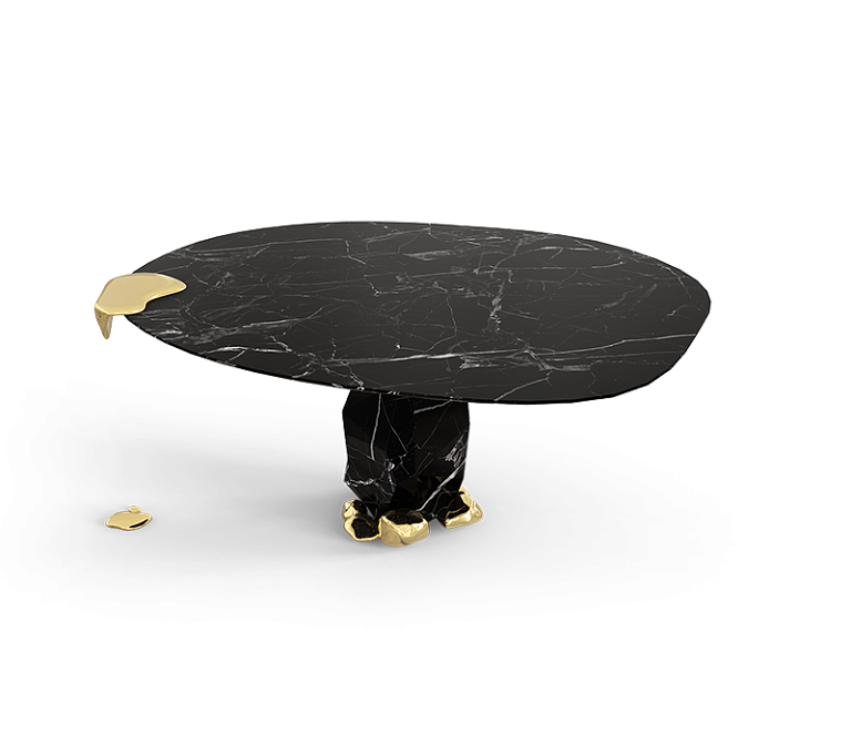 Обеденный стол Boca do Lobo Diamond Nero Marquina Dining Table - фото-4 | interior market