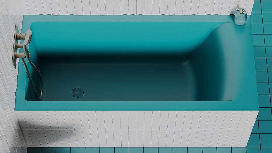 Встраиваемая ванна глянцевая SALINI CASCATA KIT 150x70 - фото-5 | interior market